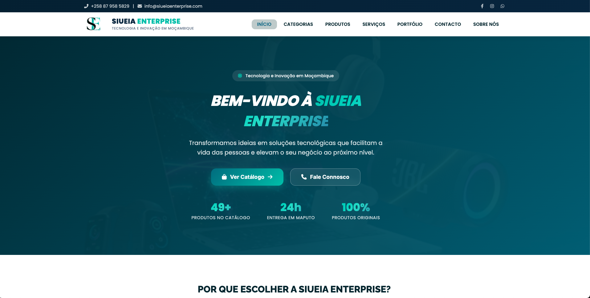 Loja e Sistema de Gestão da Siueia Enterprise